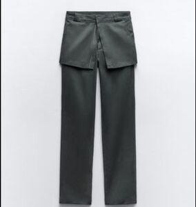 Zara Dark Gray Layered Front Pants